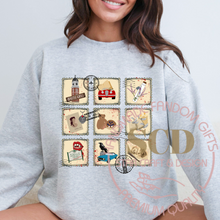 Load image into Gallery viewer, TVD Vintage Postage Stamps Sweatshirt