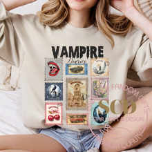 Load image into Gallery viewer, Vampire Diaries postage stamps Sweatshirt,Vampire Postage Tee, Mystic Falls Sweatshirt