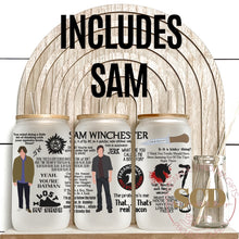 Load image into Gallery viewer, Bundle Set Of 3, Dean, Sam, Castiel ,16oz Frosted glass