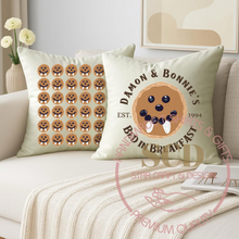 Load image into Gallery viewer, Throw Pillow Covers Damon and Bonnie's Bed In Breakfast, TVD Pancake Pillow Cover
