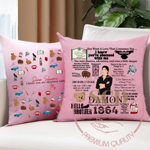 Load image into Gallery viewer, Throw Pillow Covers Famous Quotes Damon, Vampire Diaries ,Team Damon