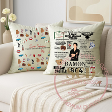 Load image into Gallery viewer, Throw Pillow Covers Famous Quotes Damon, Vampire Diaries ,Team Damon