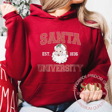 Load image into Gallery viewer, Santa University Hoodie, Christmas Season Hoodie