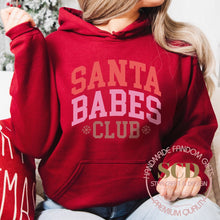 Load image into Gallery viewer, Santa Babes Club Hoodie, Christmas Santa Club, Babes Hoodie