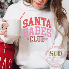Load image into Gallery viewer, Santa Babes Club Hoodie, Christmas Santa Club, Babes Hoodie