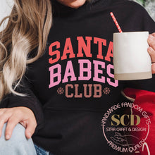 Load image into Gallery viewer, Santa Babes Club Hoodie, Christmas Santa Club, Babes Hoodie