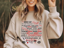 Load image into Gallery viewer, Buffy and Spike, You are the one Quote, Sweatshirt