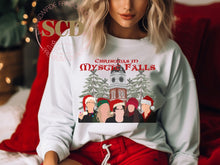 Load image into Gallery viewer, Christmas In Mystic Falls, Damon, Elena,Stefan, Sweatshirt