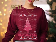 Load image into Gallery viewer, Holly Jolly Vibes, Christmas Sweatshirt