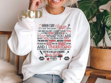 Load image into Gallery viewer, Buffy and Spike, You are the one Quote, Sweatshirt