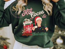 Load image into Gallery viewer, Hot Cocoa & Stefan Salvatore Christmas Sweatshirt