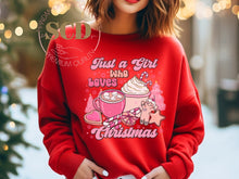 Load image into Gallery viewer, Just A Girl Who Loves Christmas Sweatshirt