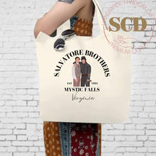 Load image into Gallery viewer, Salvatore Brothers TVD Tote bag , Mystic Falls Virginia