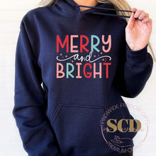 Load image into Gallery viewer, Merry And Bright Christmas Hoodie