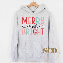 Load image into Gallery viewer, Merry And Bright Christmas Hoodie