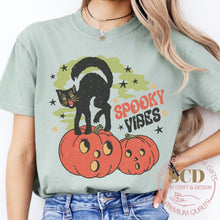 Load image into Gallery viewer, Spooky Vibes Halloween T-shirt