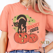 Load image into Gallery viewer, Spooky Vibes Halloween T-shirt