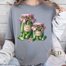 Load image into Gallery viewer, Peace Love And Pickles , T-shirt