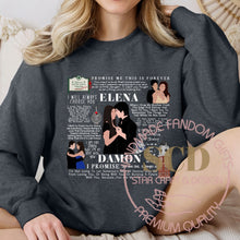 Load image into Gallery viewer, Damon and Elena Quotes TVD Sweatshirt