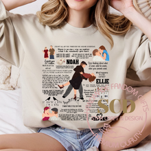 Load image into Gallery viewer, Movie Quotes Sweatshirt, Noah and Ellie Quotes Sweater