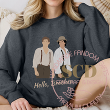 Load image into Gallery viewer, Hello Brother Sweatshirt,Vampire Diaries Sweater,Damon Salvatore, Stefan Salvatore