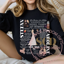 Load image into Gallery viewer, Caroline And Stefan famous Quotes Sweatshirt