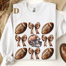Load image into Gallery viewer, Football Coquette Bow Sweatshir