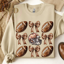 Load image into Gallery viewer, Football Coquette Bow Sweatshir