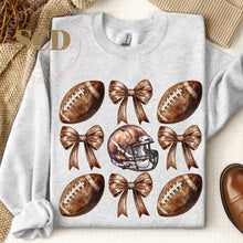 Load image into Gallery viewer, Football Coquette Bow Sweatshir