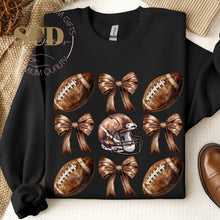 Load image into Gallery viewer, Football Coquette Bow Sweatshir