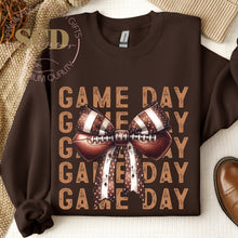 Load image into Gallery viewer, Game Day Sweatshirt ,Football Coquette sweatshirt