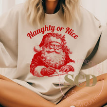 Load image into Gallery viewer, Naughty or Nice, SantaClaus sweatshirt