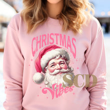 Load image into Gallery viewer, Christmas Vibes sweatshirt, Santa Sweater