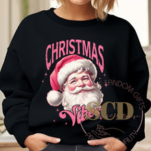 Load image into Gallery viewer, Christmas Vibes sweatshirt, Santa Sweater