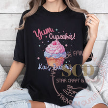 Load image into Gallery viewer, Kai's Bakery T-shirt, Yum Cupcakes Shirt