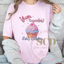 Load image into Gallery viewer, Kai's Bakery T-shirt, Yum Cupcakes Shirt