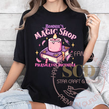 Load image into Gallery viewer, Bonnie's Magic Shop, Phasmatos Incendia T-shirt