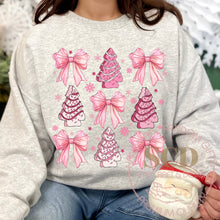 Load image into Gallery viewer, Coquette Christmas Cake Sweatshirt, Christmas Tree Cake Sweatshirt