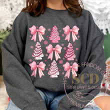 Load image into Gallery viewer, Coquette Christmas Cake Sweatshirt, Christmas Tree Cake Sweatshirt