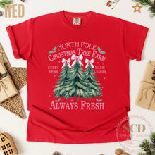 Load image into Gallery viewer, Merry Christmas T-shirt, North Pole Christmas Shirt, Christmas Tree Farm T-shirt
