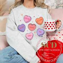 Load image into Gallery viewer, The Vampire Diaries Candy Hearts Crewneck, TVD, Valentine's Day
