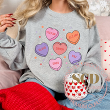 Load image into Gallery viewer, The Vampire Diaries Candy Hearts Crewneck, TVD, Valentine's Day
