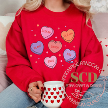 Load image into Gallery viewer, The Vampire Diaries Candy Hearts Crewneck, TVD, Valentine's Day