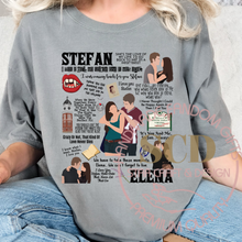 Load image into Gallery viewer, New Design Stefan And Elena Famous Quotes T-shirt, The Vampire diaries Tee