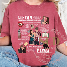 Load image into Gallery viewer, New Design Stefan And Elena Famous Quotes T-shirt, The Vampire diaries Tee