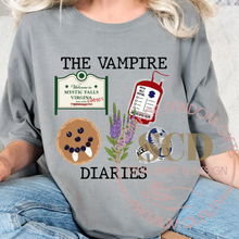 Load image into Gallery viewer, TVD T-shirt, Mystic Falls Tee, Pancake Blood Bag T-shrit
