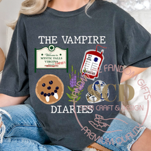 Load image into Gallery viewer, TVD T-shirt, Mystic Falls Tee, Pancake Blood Bag T-shrit