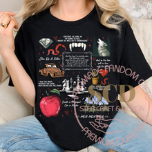 Load image into Gallery viewer, Vampire Romance Quotes T-Shirt, Vampires Wolves Romance Tee