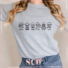 Load image into Gallery viewer, Halloween Cute Horror Characters Sweatshirt.