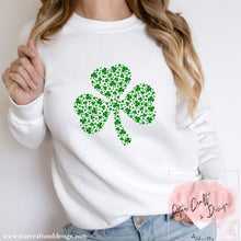 Load image into Gallery viewer, Lucky Clover Saint Patricks Day Sweatshirt